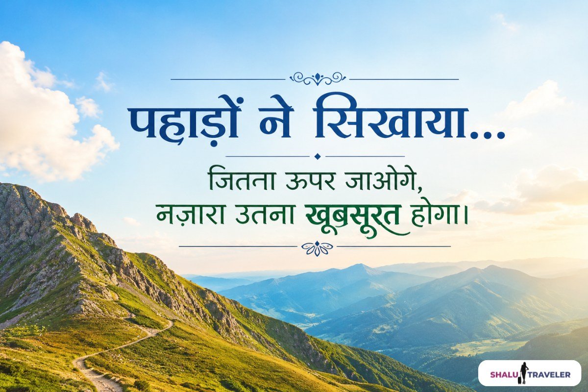 Mountain Travel Captions in Hindi